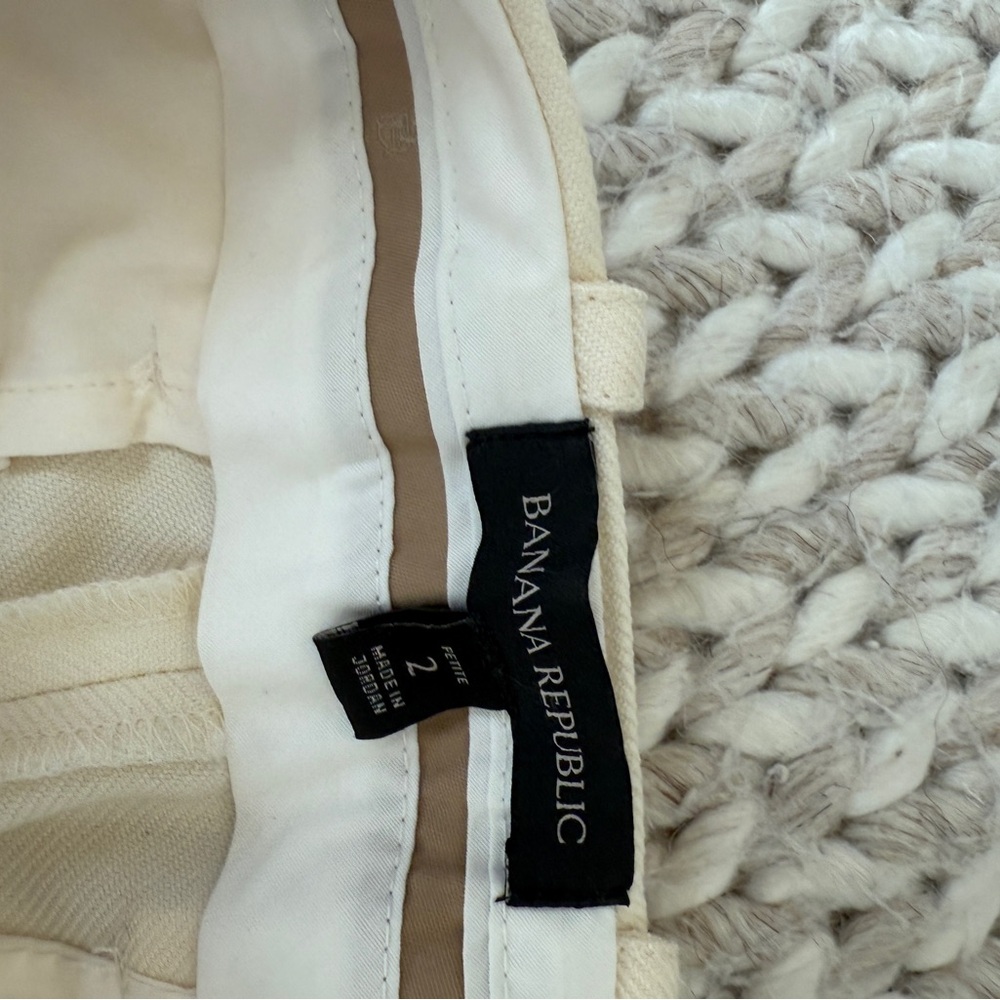 Banana Republic Cream and Tan Trousers - Picture 2 of 4